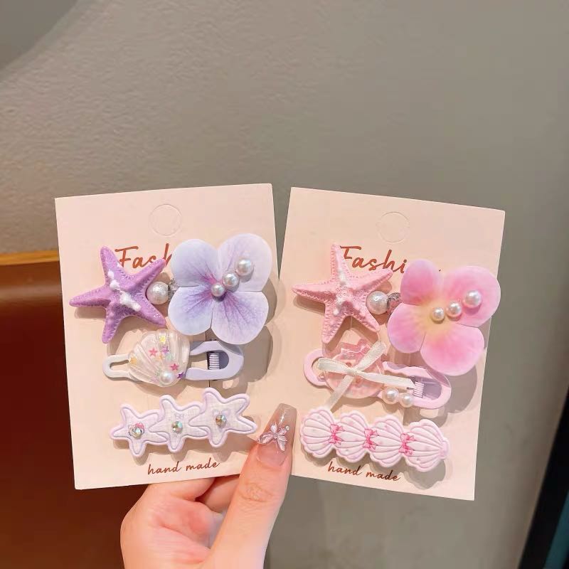 海洋公主主题小女孩发夹套装含抓夹鲨鱼夹发饰饰品 pic 9