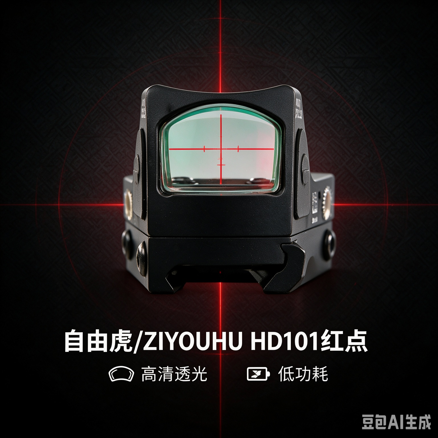 黑色红点瞄准镜 镜头内红色光点 可安装导轨详情6