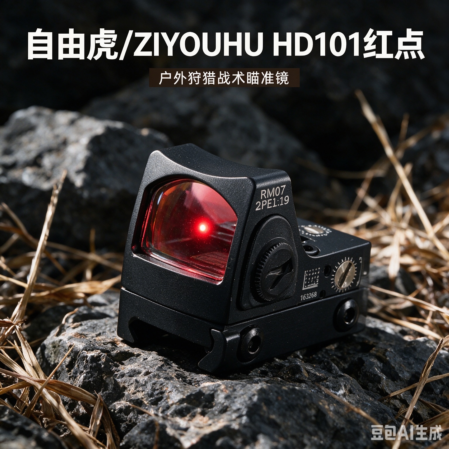 黑色红点瞄准镜 镜头内红色光点 可安装导轨详情10