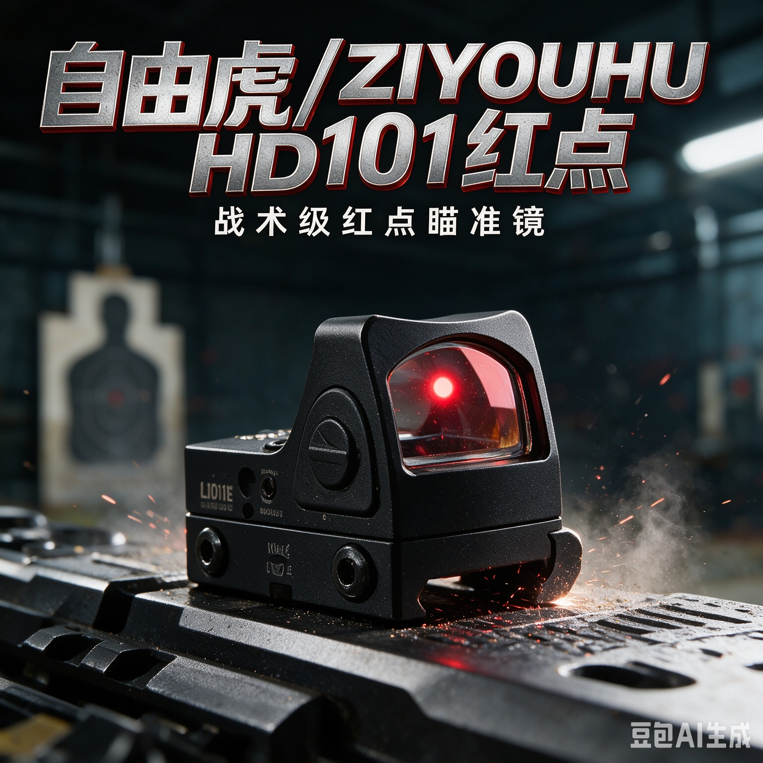 黑色红点瞄准镜 镜头内红色光点 可安装导轨详情3