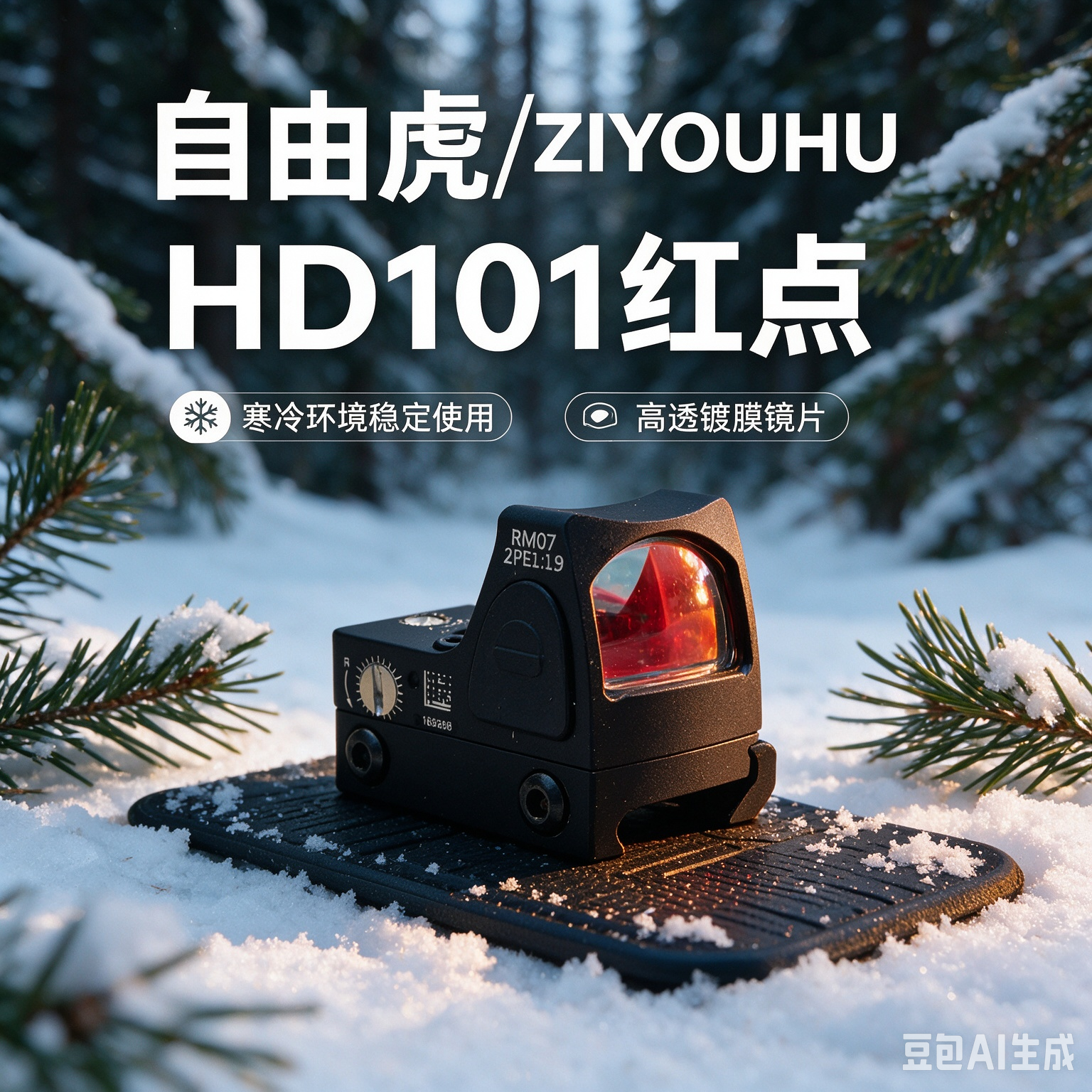 黑色红点瞄准镜 镜头内红色光点 可安装导轨详情5