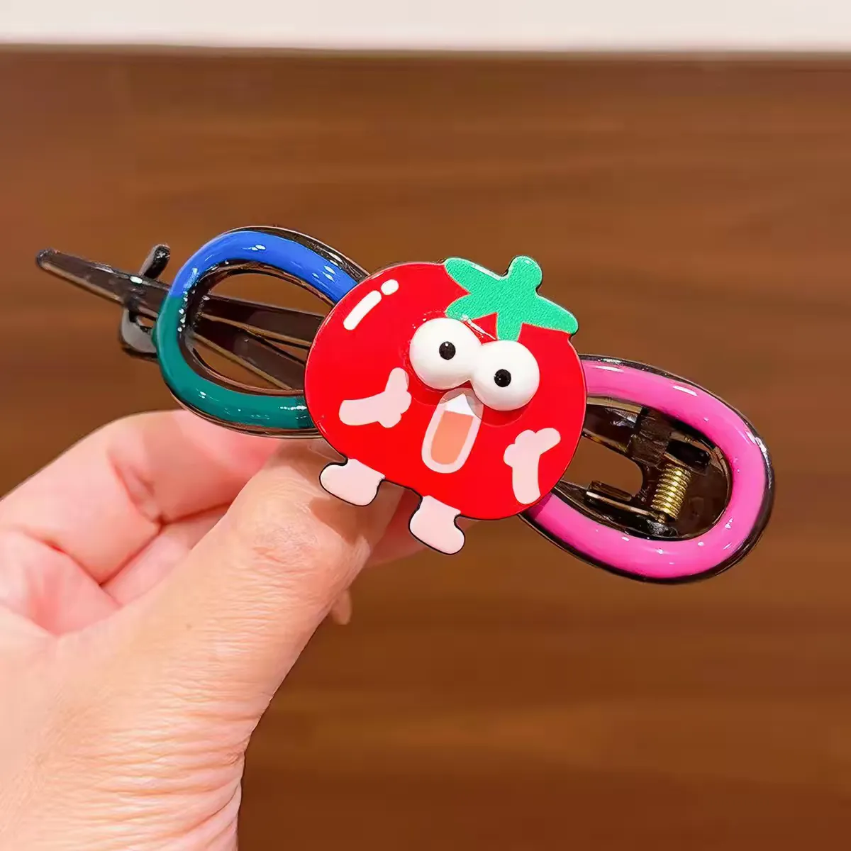 Children's funny fruit twisty hair clipper, girls' back head high-end grabber, cute girls' hair clipper headwear, Yifan accessories headwear detail image 2