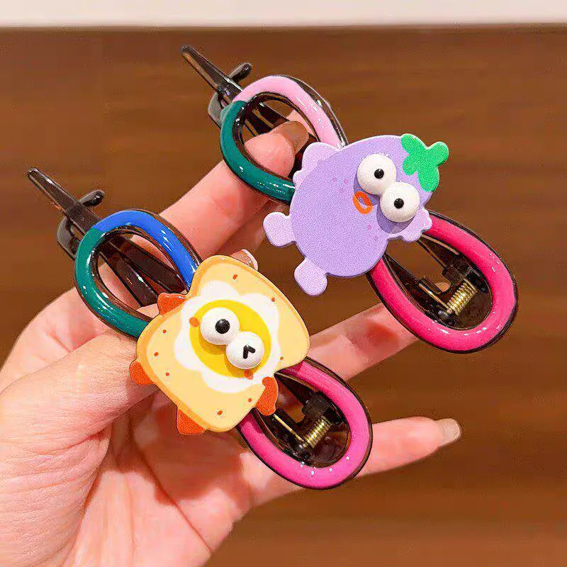 Children's funny fruit twisty hair clipper, girls' back head high-end grabber, cute girls' hair clipper headwear, Yifan accessories headwear detail image 3