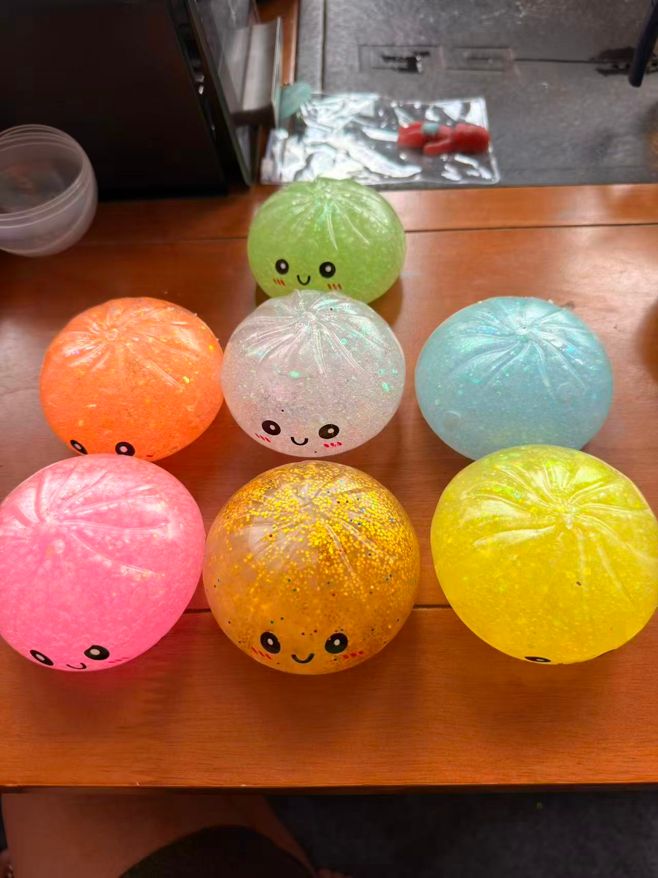 彩色玩具包子 儿童益智夜光玩具 安全无毒圆润软胶