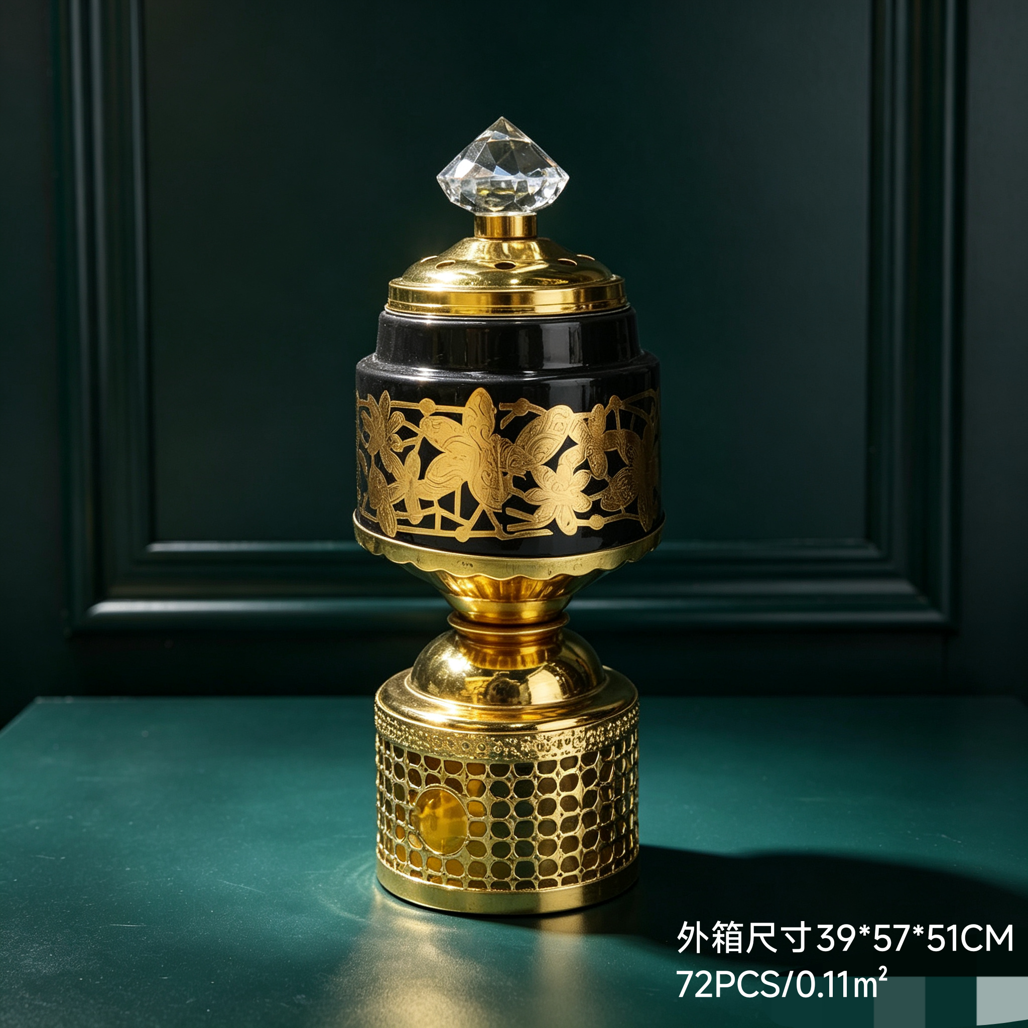 阿拉伯风铜质香炉香插线香香薰工艺品家居摆件