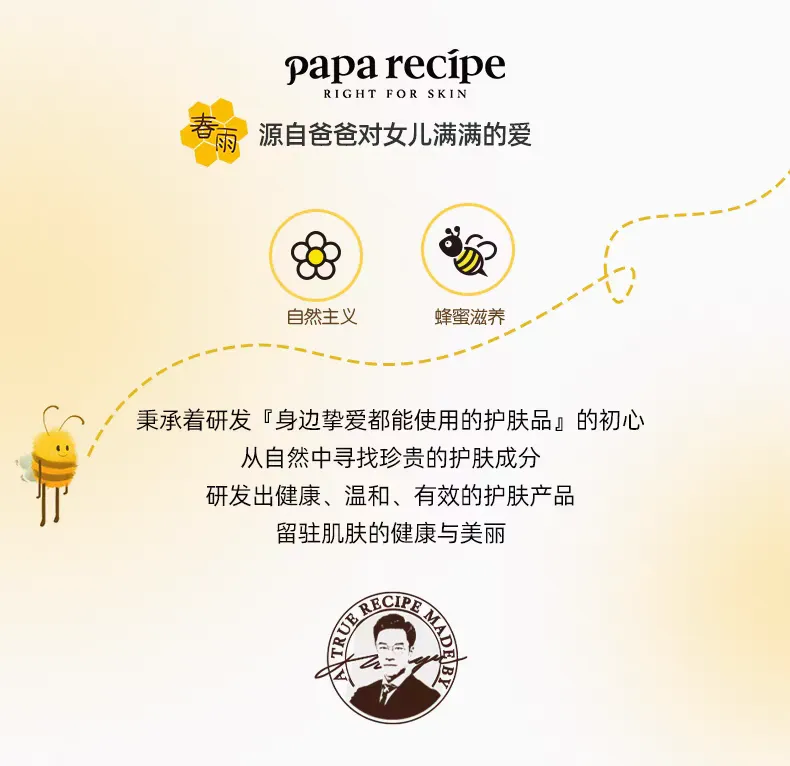 papa recipe/ Korean Original Spring Rain Honey Moisturizing Mask 10 Pieces Hyaluronic Acid Hydrating, Staying Up Late Moisturizing Deep Moisturizing Mask Spring Rain Mask detail image 13