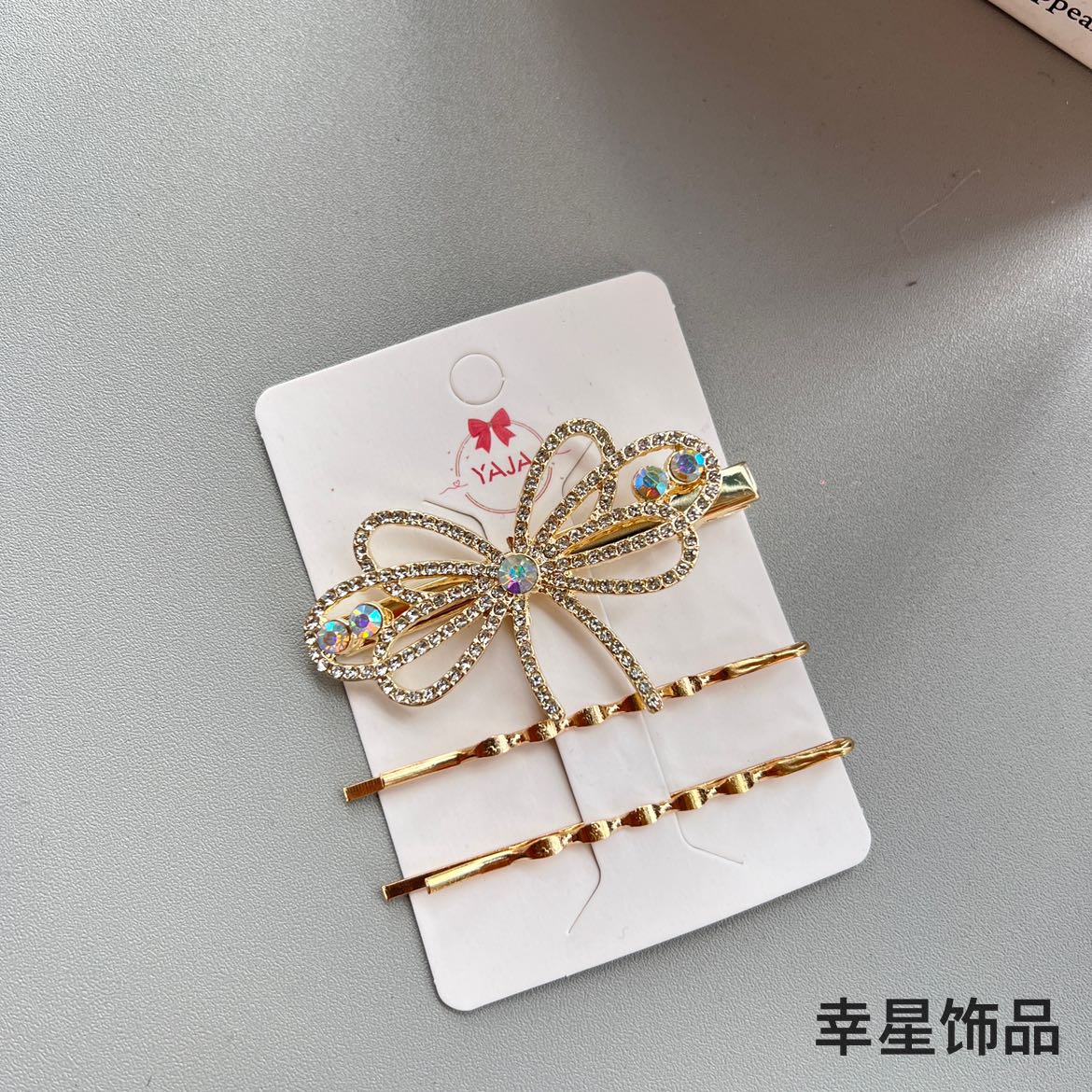 网红简约发夹珍珠夹ins一字发卡少女可爱刘海夹子三支组合头饰品详情2