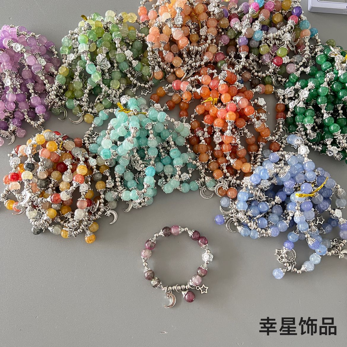 Серебряный аффинный браслет, эластичный браслет студенческой подружки, классический винтажный винтажный винтажный браслет pic 5