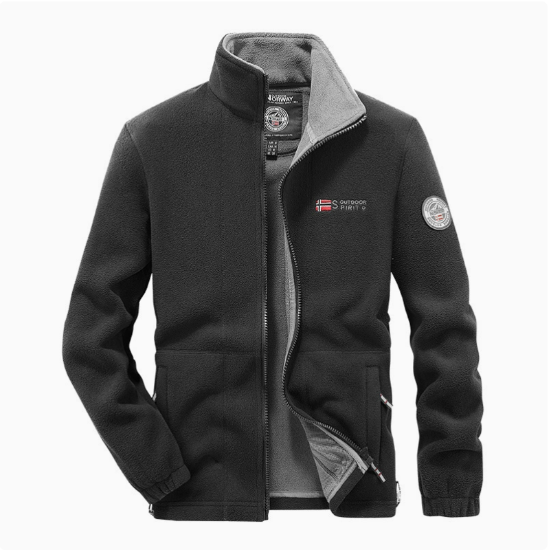 Outdoor casual down jacket, fashionable and trendy men's coat, new winter men's fleece thickened, warm and windproof top details Picture