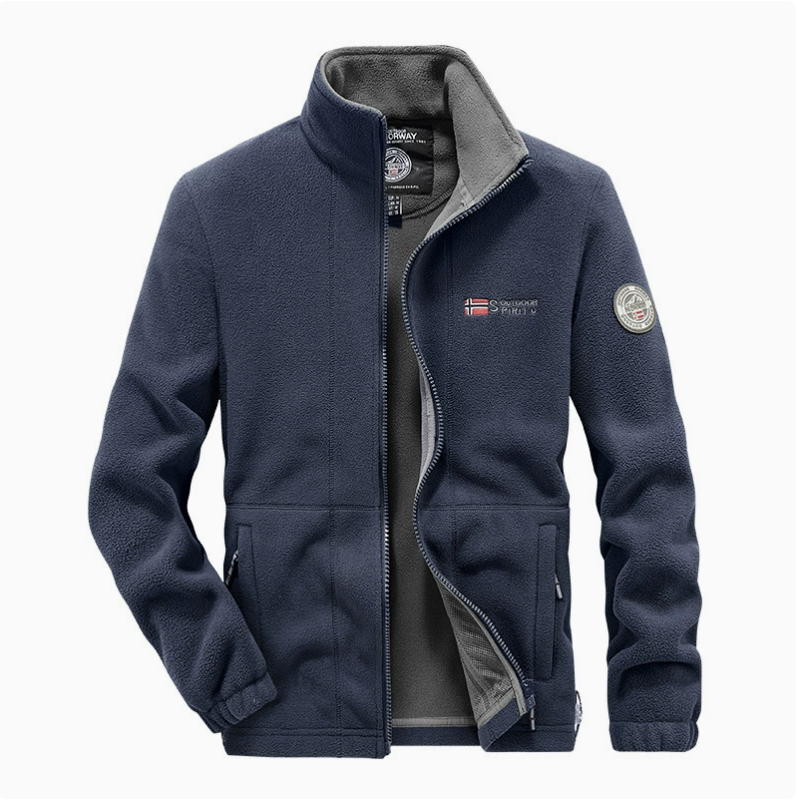 Outdoor casual down jacket, fashionable and trendy men's coat, new winter men's fleece thickened, warm and windproof top Item Picture