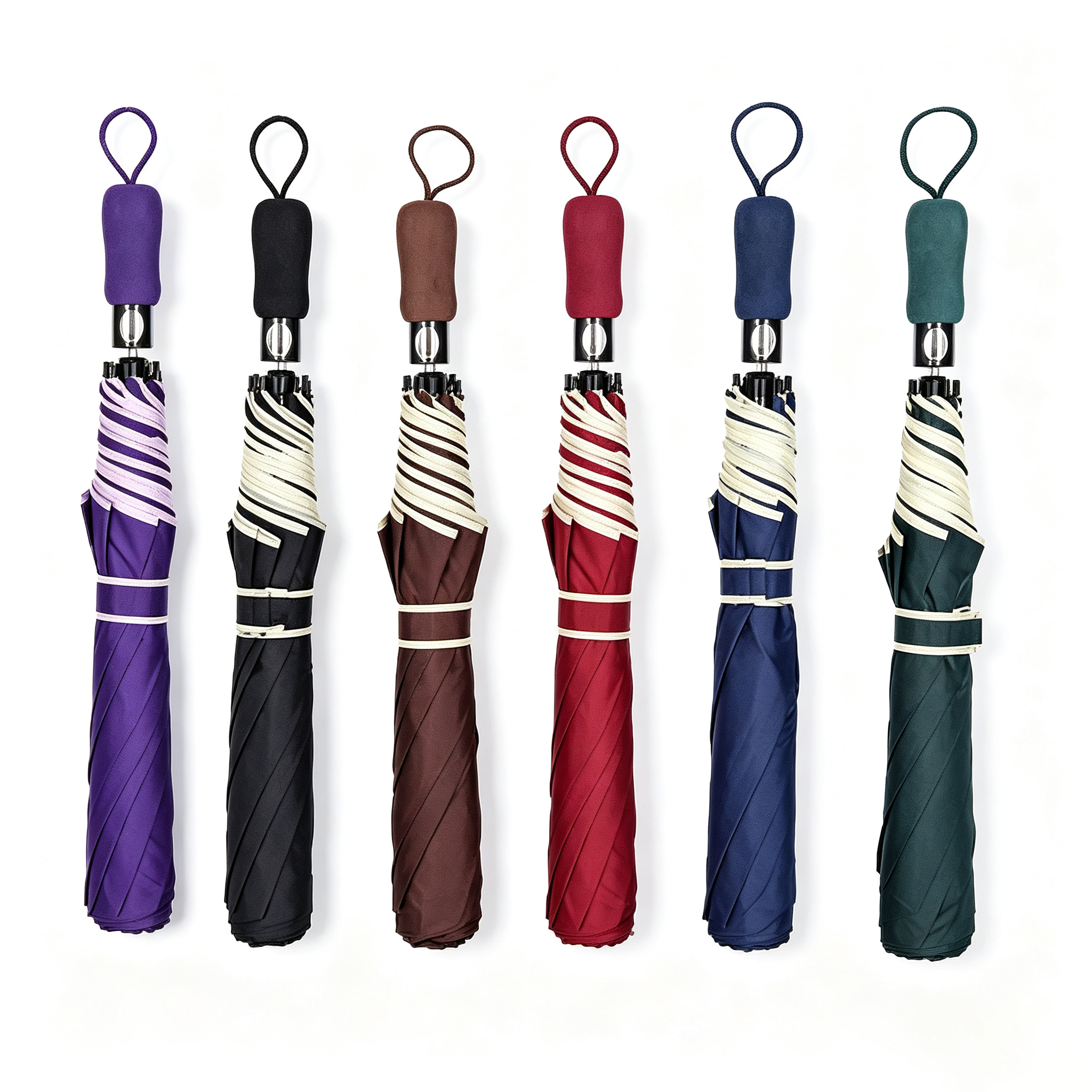 Hengdun multi-color optional three-fold automatic umbrella, thickened umbrella surface, portable folding umbrella, EVA handle, business commuting, student daily sun protection, rain protection, durable umbrella, customizable logo advertising gift umbrella