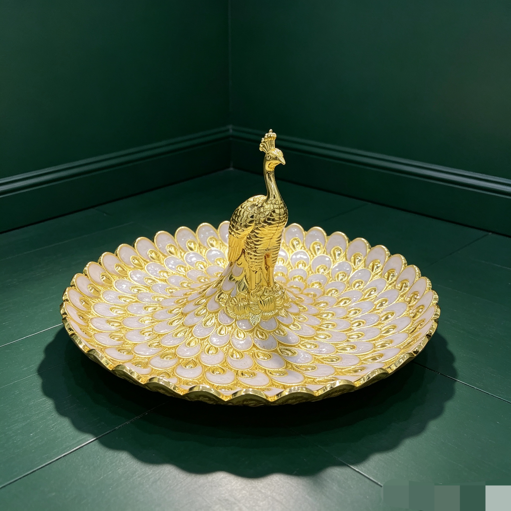 2513238 inch three-dimensional peacock fruit plate details Picture