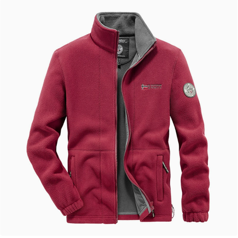 Outdoor casual down jacket, fashionable and trendy men's coat, new winter men's fleece thickened, warm and windproof top Specification image