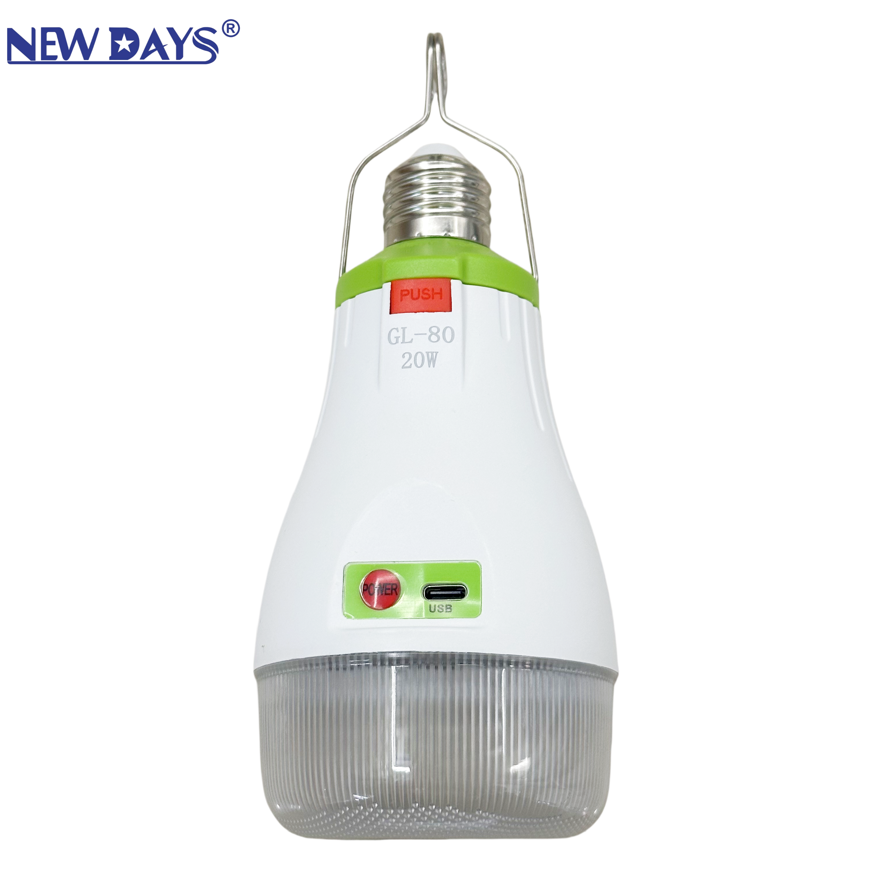 NEWDAYS brand cross-border new led floodlight eye-protecting camping lamp, USB charging emergency light lighting lamp, long-lasting high-brightness waterproof hanging light night market lamp