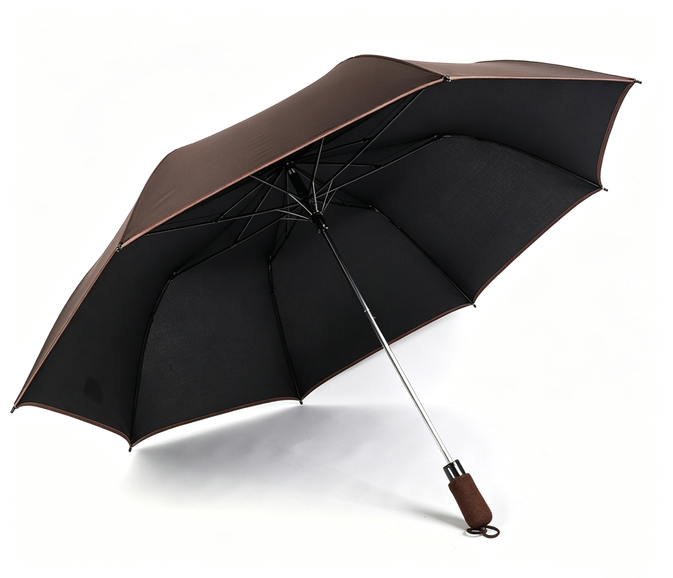 Hengdun multi-color optional three-fold automatic umbrella, thickened umbrella surface, portable folding umbrella, EVA handle, business commuting, student daily sun protection, rain protection, durable umbrella, customizable logo advertising gift umbrella Item Picture