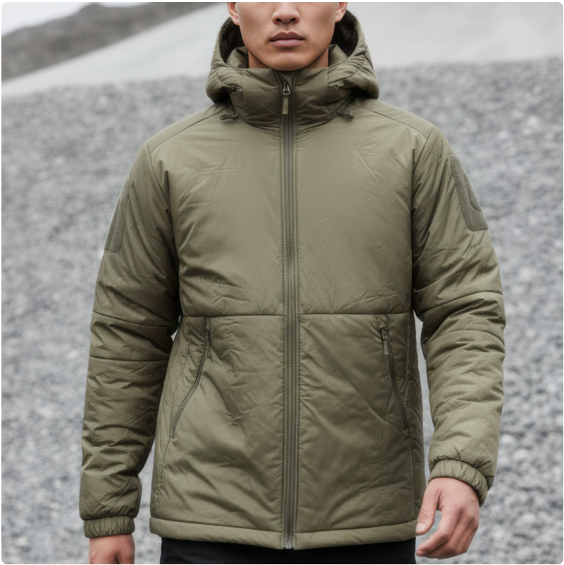 "Endurance DC Tactical cotton-padded jacket for men, winter thickened outdoor cycling cold-proof clothing, workwear, warm and breathable camouflage cotton-padded jacket, cotton-padded jacket, ultra-light coat. details Picture