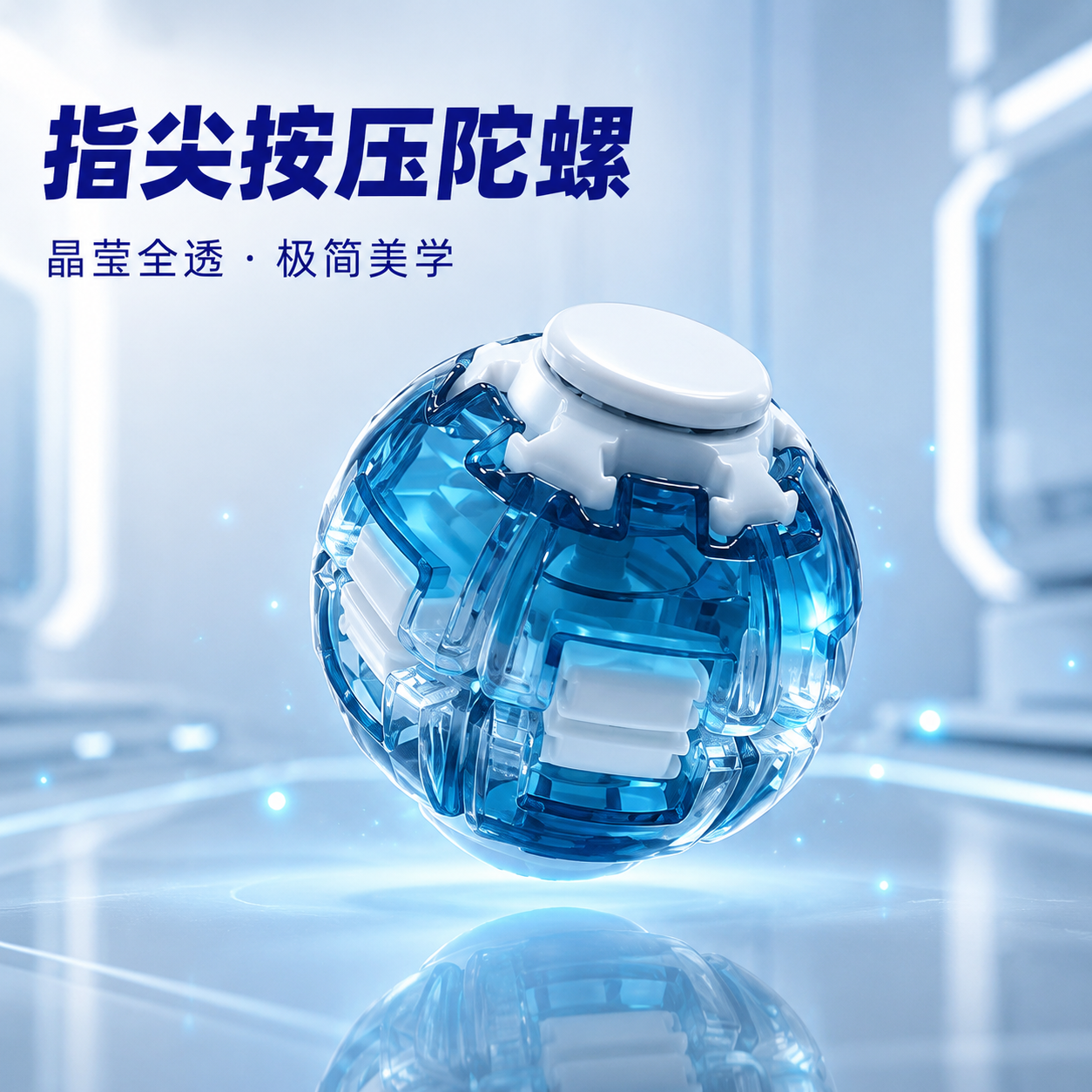 灯光水晶按压旋转球
