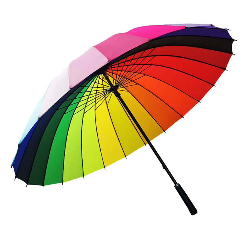 The Hengdun 24-bone reinforced structure long-handled umbrella features thickened ribs for wind resistance and stability. The umbrella surface is waterproof and durable. It is a straight-handled umbrella for daily commuting and supports customization of corporate LOGO gifts and advertising umbrellas Specification image