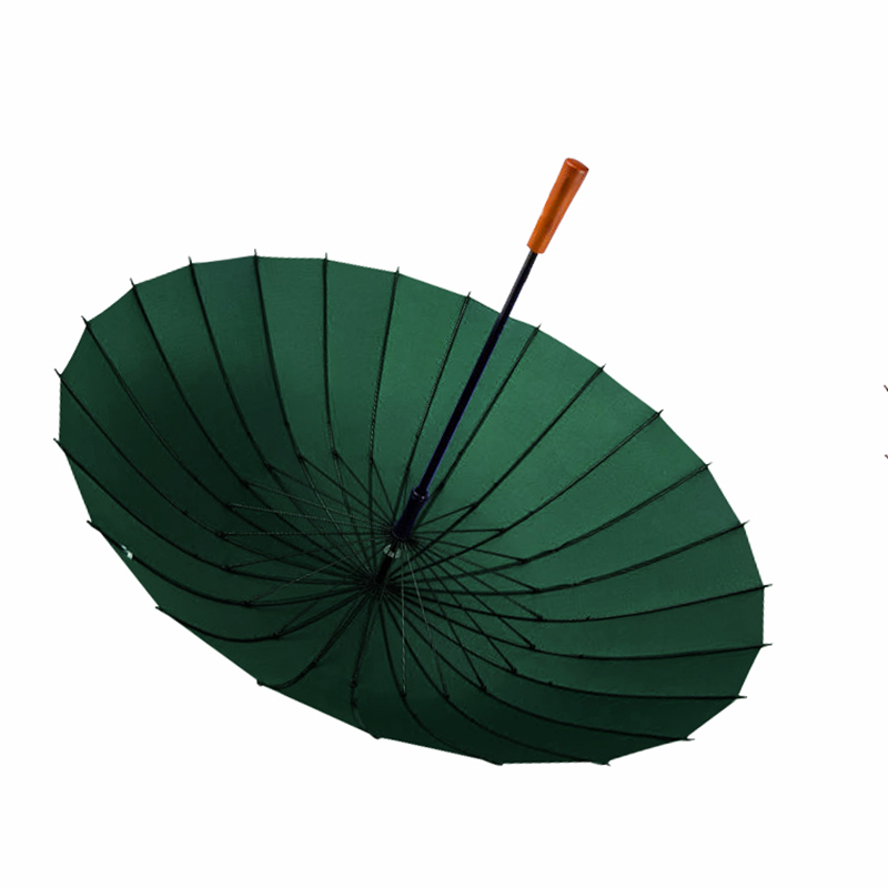 Hengdun 24-bone reinforced ancient-style long-handled umbrella with solid wood handle that can be laser-engraved. Large double-person wind-resistant and sunshade umbrella, suitable for both daily commuting and gifting. Straight-handled umbrella, corporate souvenir, can be printed with logo details Picture