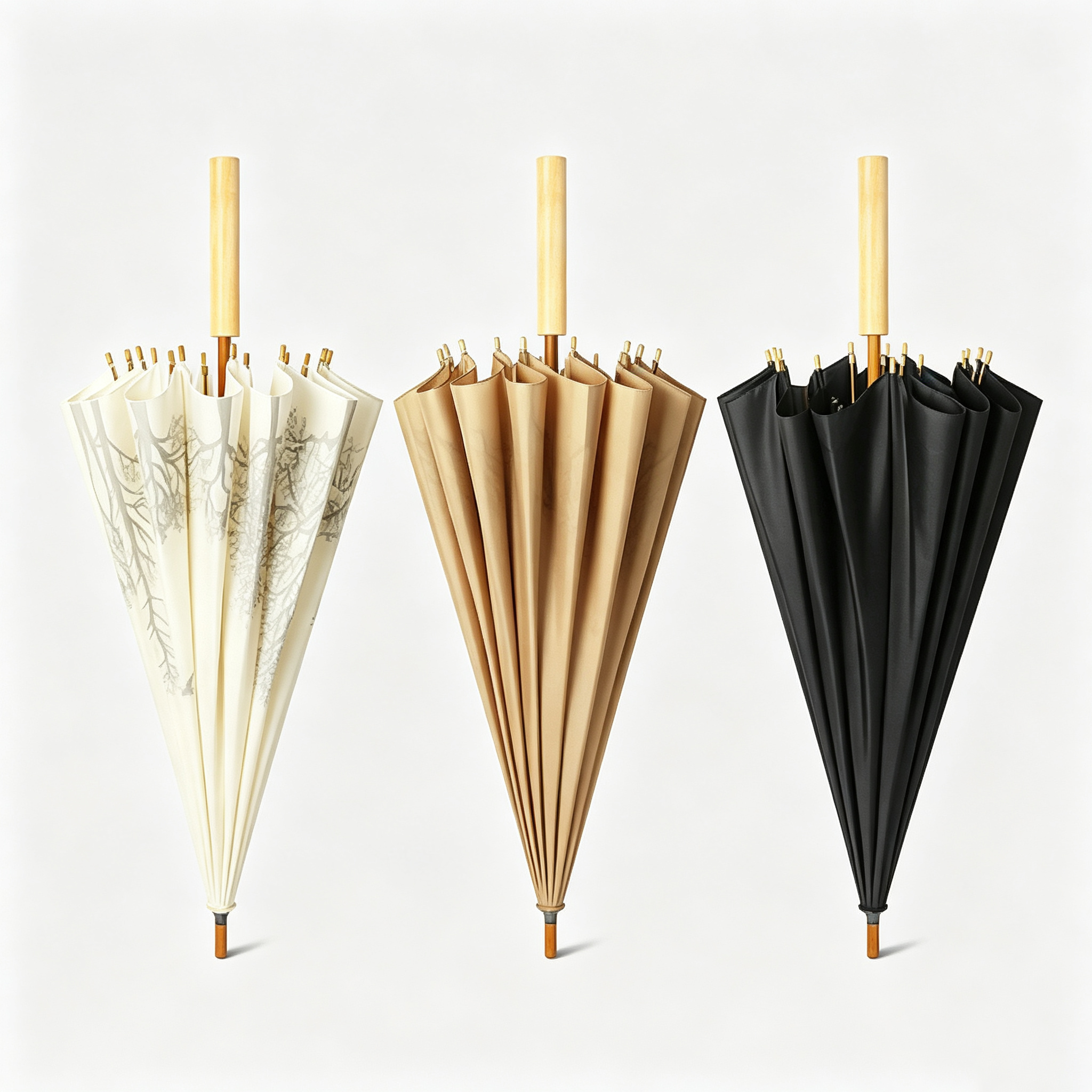 Hengdun New Chinese-style 16-bone bamboo pole long-handled umbrella, ancient tree pattern ancient-style sun protection umbrella, reinforced umbrella frame, wind and rain resistant, Hanfu store tea room souvenir, customizable printed advertising gift umbrella