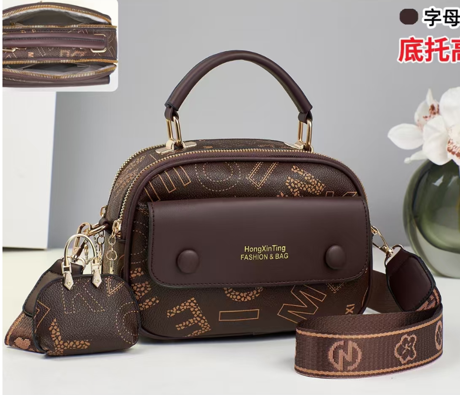 PU women's bag, lightweight crossbody hand-held small bag, fashionable leather coin purse for all seasons