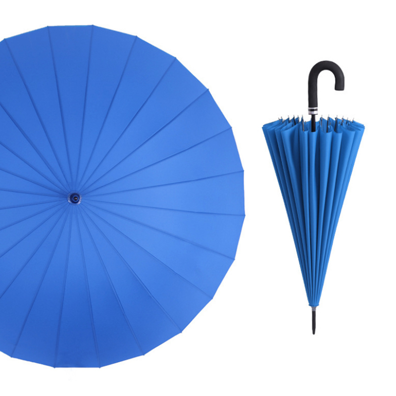 Hengdun 24 Bone water-blooming long-handled curved hook umbrella EVA anti-slip foam handle reinforced wind-resistant straight pole umbrella shows flower patterns when exposed to water multi-color large adult business all-weather umbrella details Picture