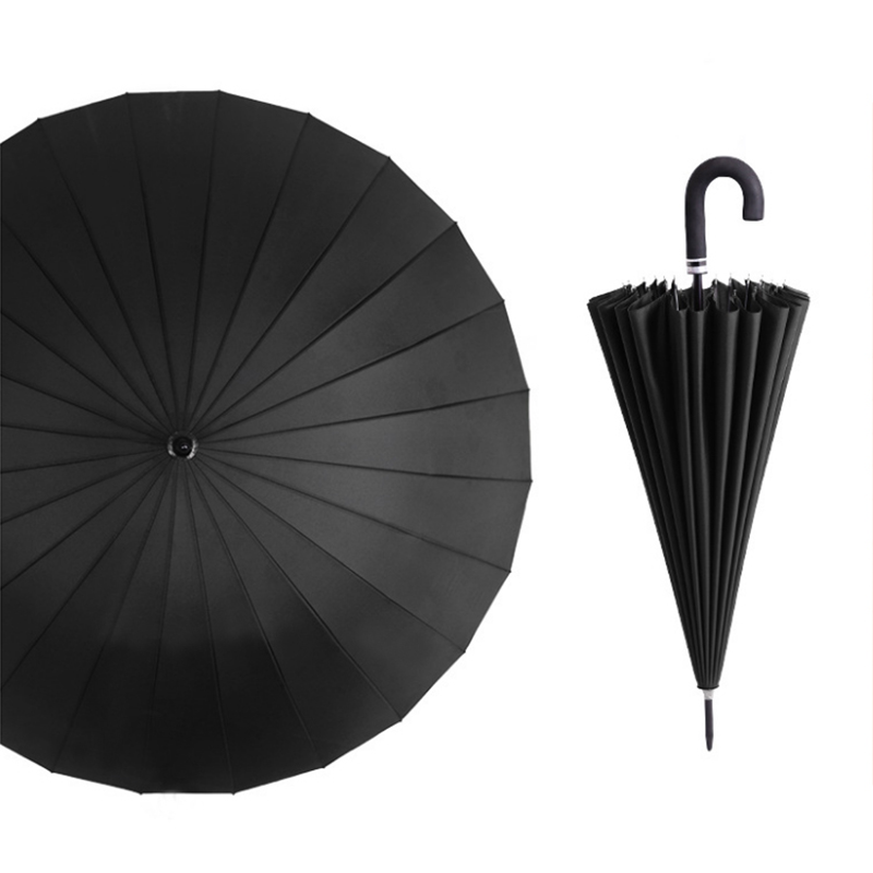 Hengdun 24 Bone water-blooming long-handled curved hook umbrella EVA anti-slip foam handle reinforced wind-resistant straight pole umbrella shows flower patterns when exposed to water multi-color large adult business all-weather umbrella Item Picture