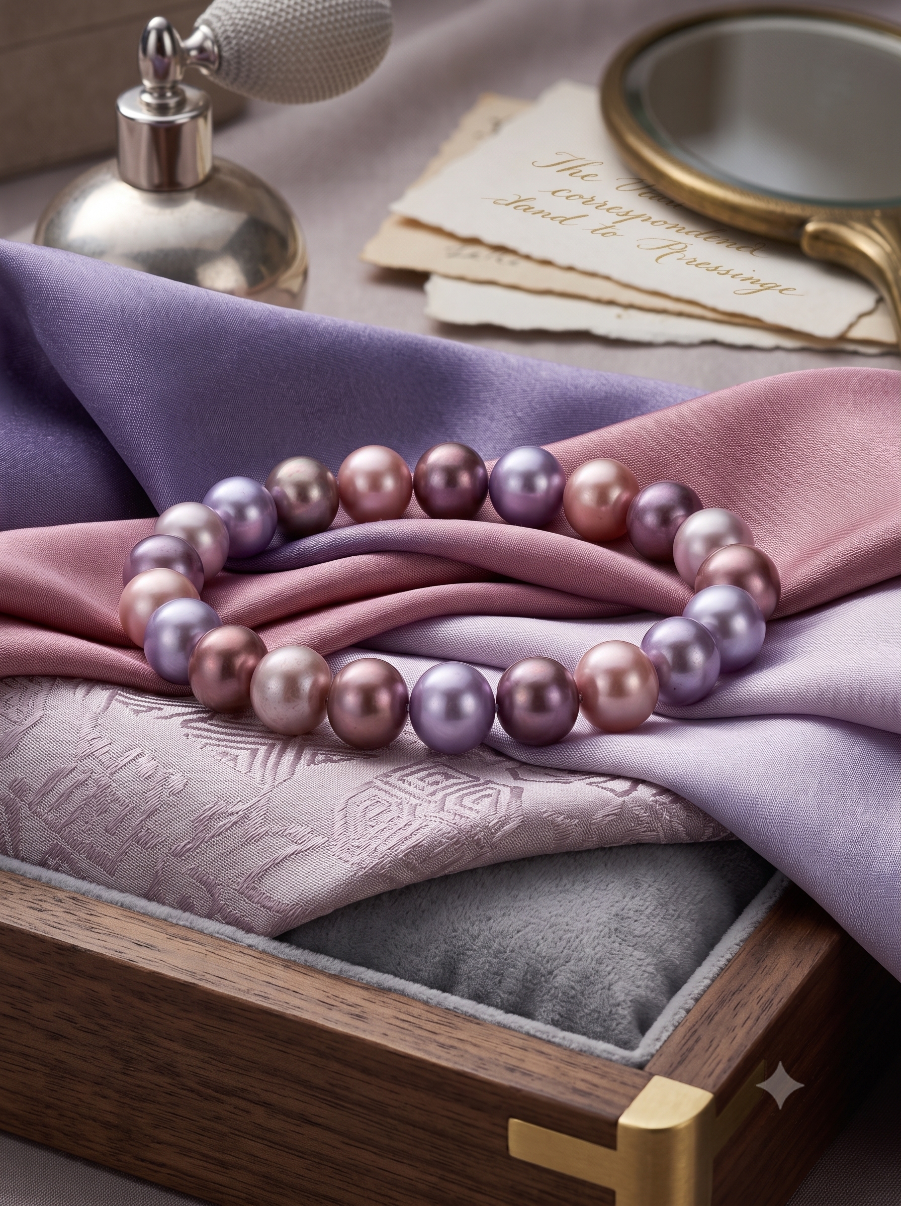Purple natural pearl bracelet, a niche design with a high-end feel, is a versatile bracelet Item Picture