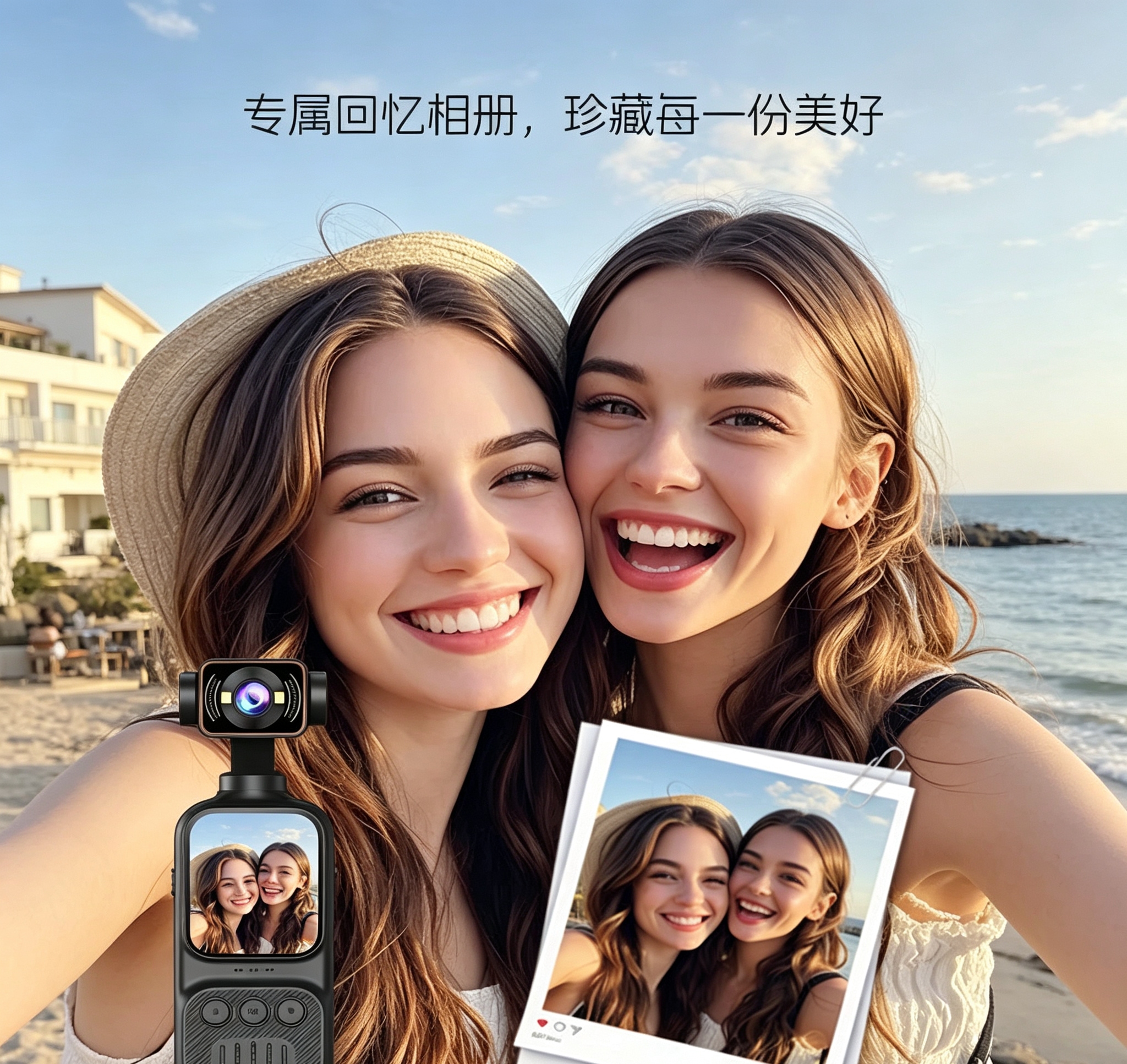 #07 Mini Touchscreen 4K Pocket Camera, Rotatable lens, Portable first-person perspective recorder, cycling outdoor vlog, portable action camera Item Picture