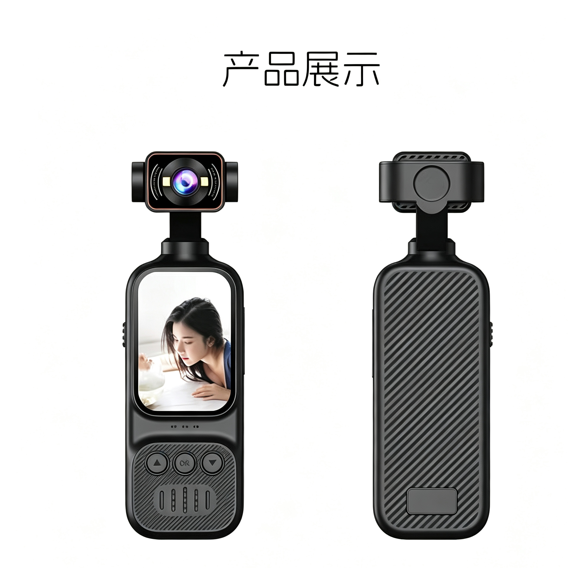 #07 Mini Touchscreen 4K Pocket Camera, Rotatable lens, Portable first-person perspective recorder, cycling outdoor vlog, portable action camera Specification image