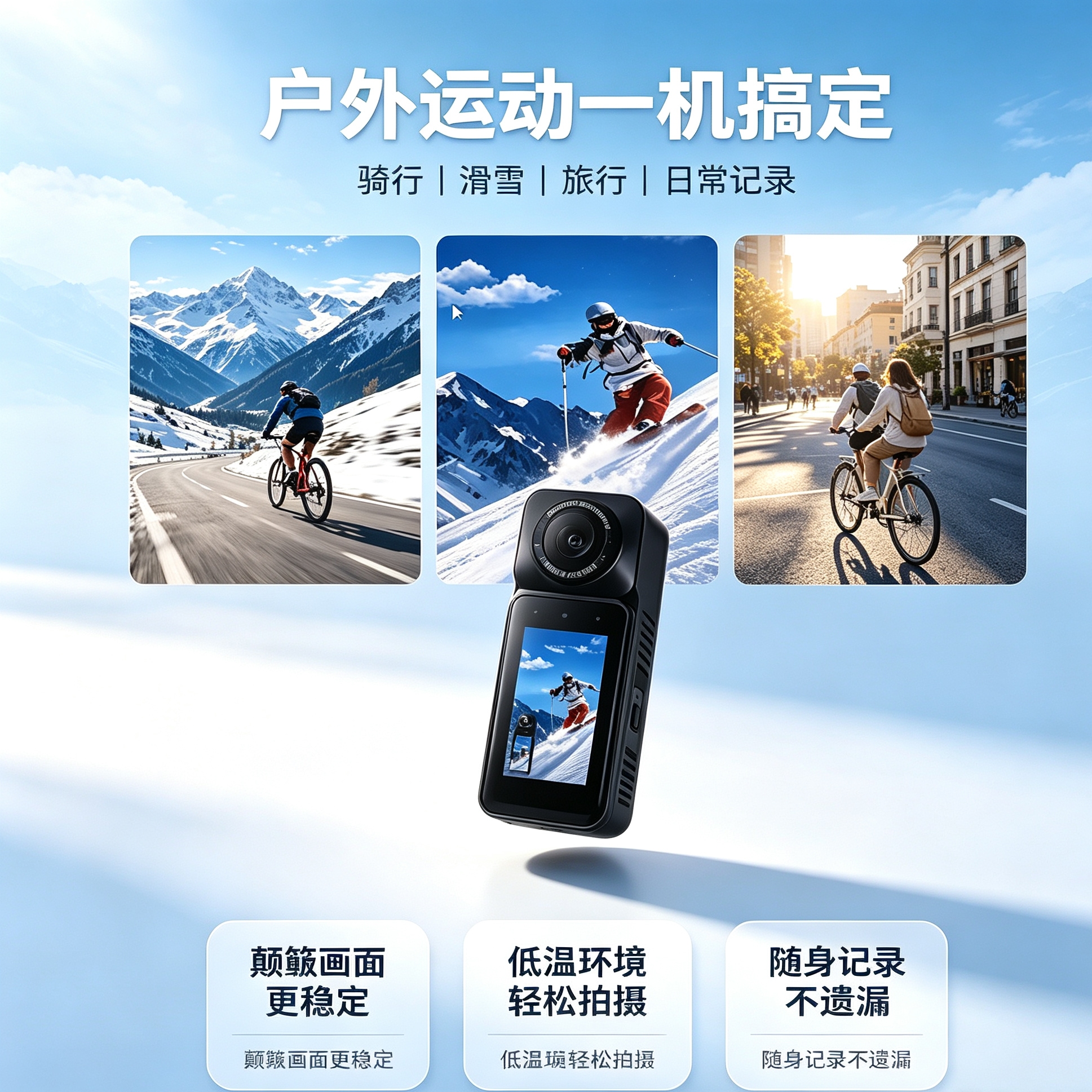 #03 4K Pocket action camera, WIFI connected, 270° rotating lens, outdoor cycling, skydiving, portable Vlog camera Specification image