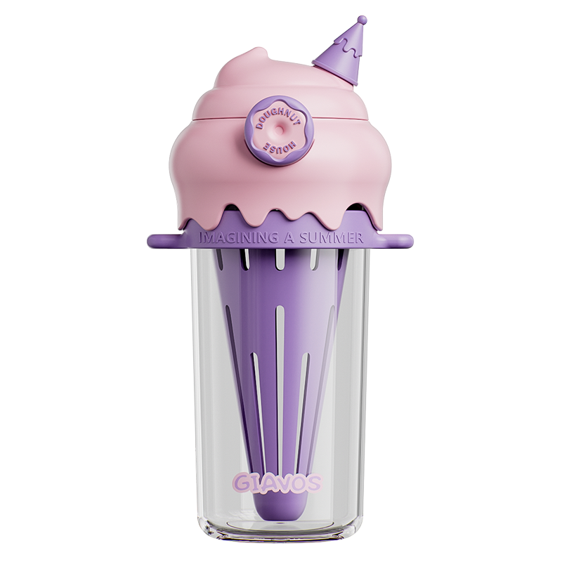 [OSEO] 26Q1#2599 rosa helado forma linda chica taza de agua taza de plástico taza de agua pic 12