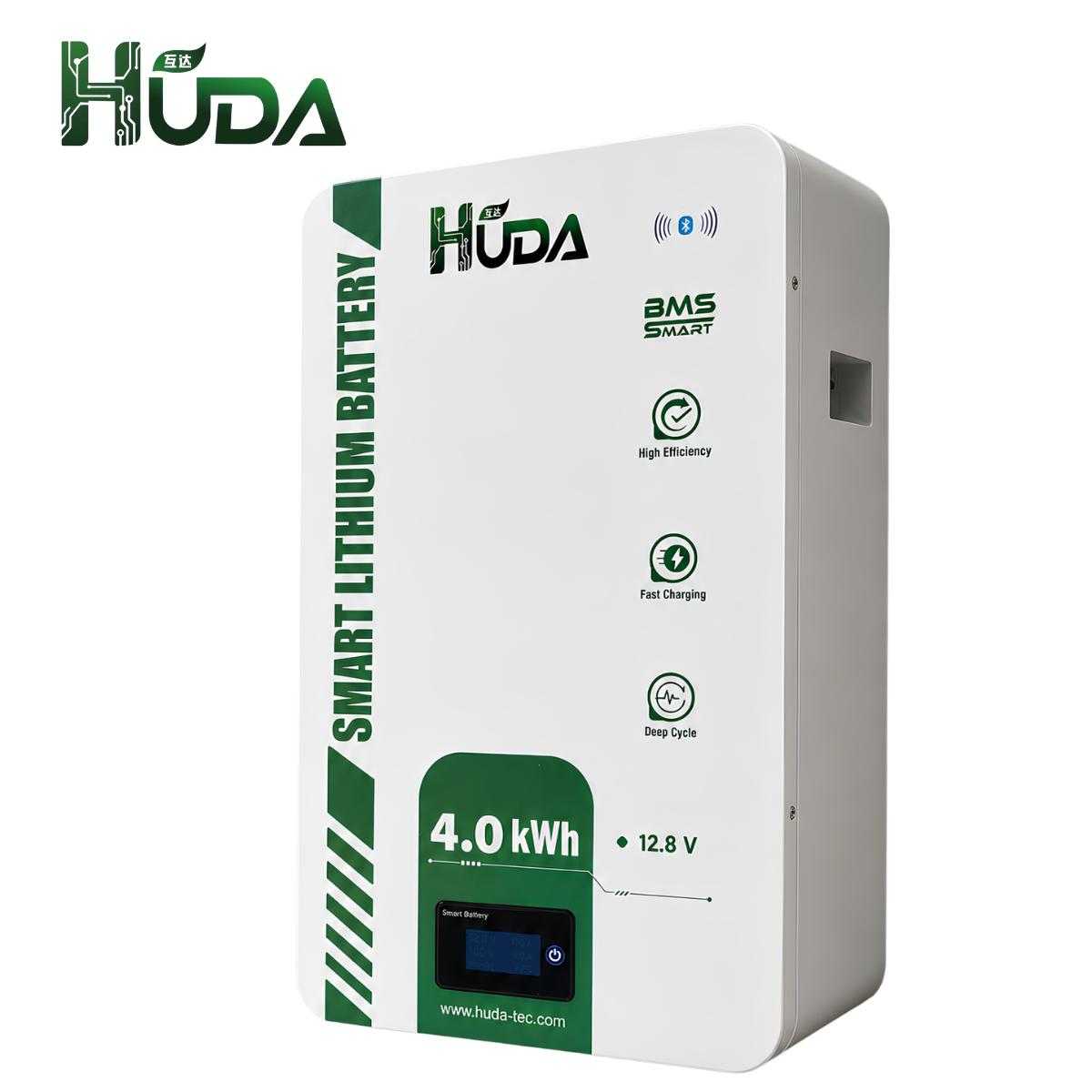 HUDA 4KWh HDL314S4-4K wall-mounted photovoltaic energy storage lithium battery LiFePO4 whole-house energy storage system emergency backup power Bluetooth smart