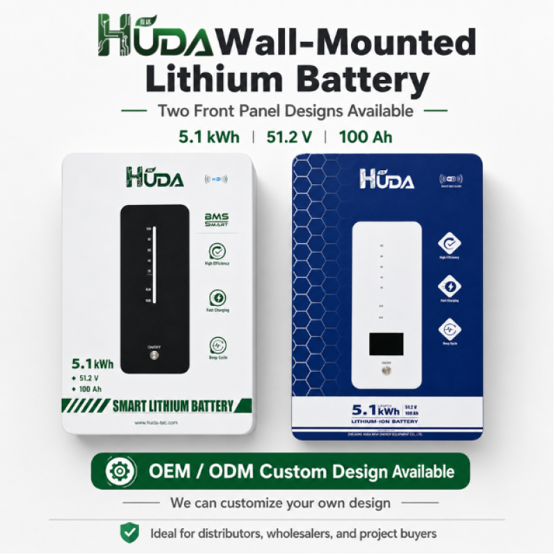 HUDA 5.1KWh HDL100S8-5.1K wall-mounted photovoltaic energy storage lithium battery LiFePO4 whole-house energy storage emergency system Bluetooth smart Application Scenario