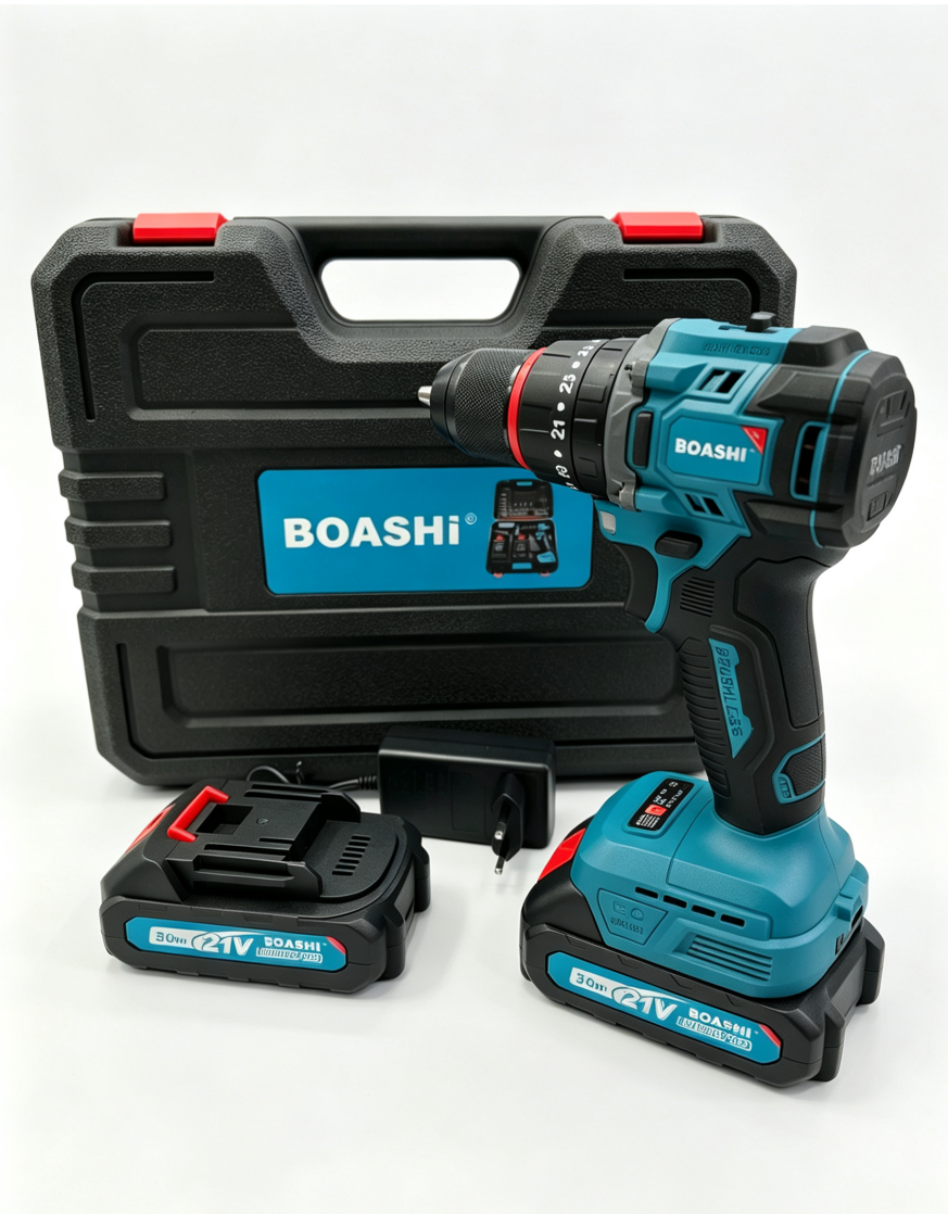 BOASHI lithium battery electric drill, electric tool set, electric hammer, electric tool details Picture