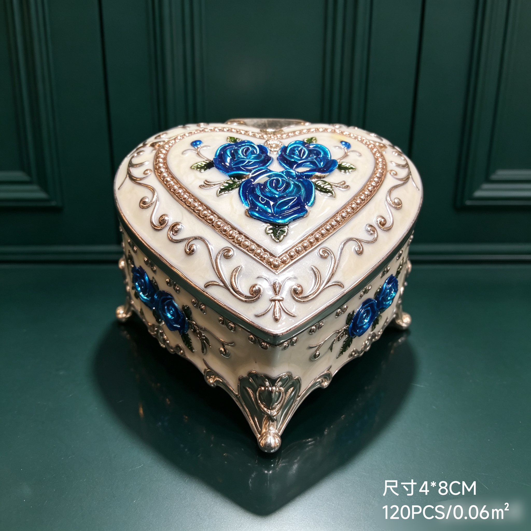 Heart box flower jewelry box