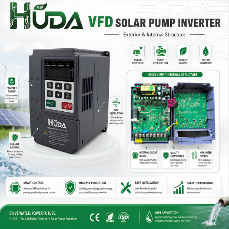 HUDA 2.2KW Solar Pump VFD Inverter 3 Phase 220V Application Scenario