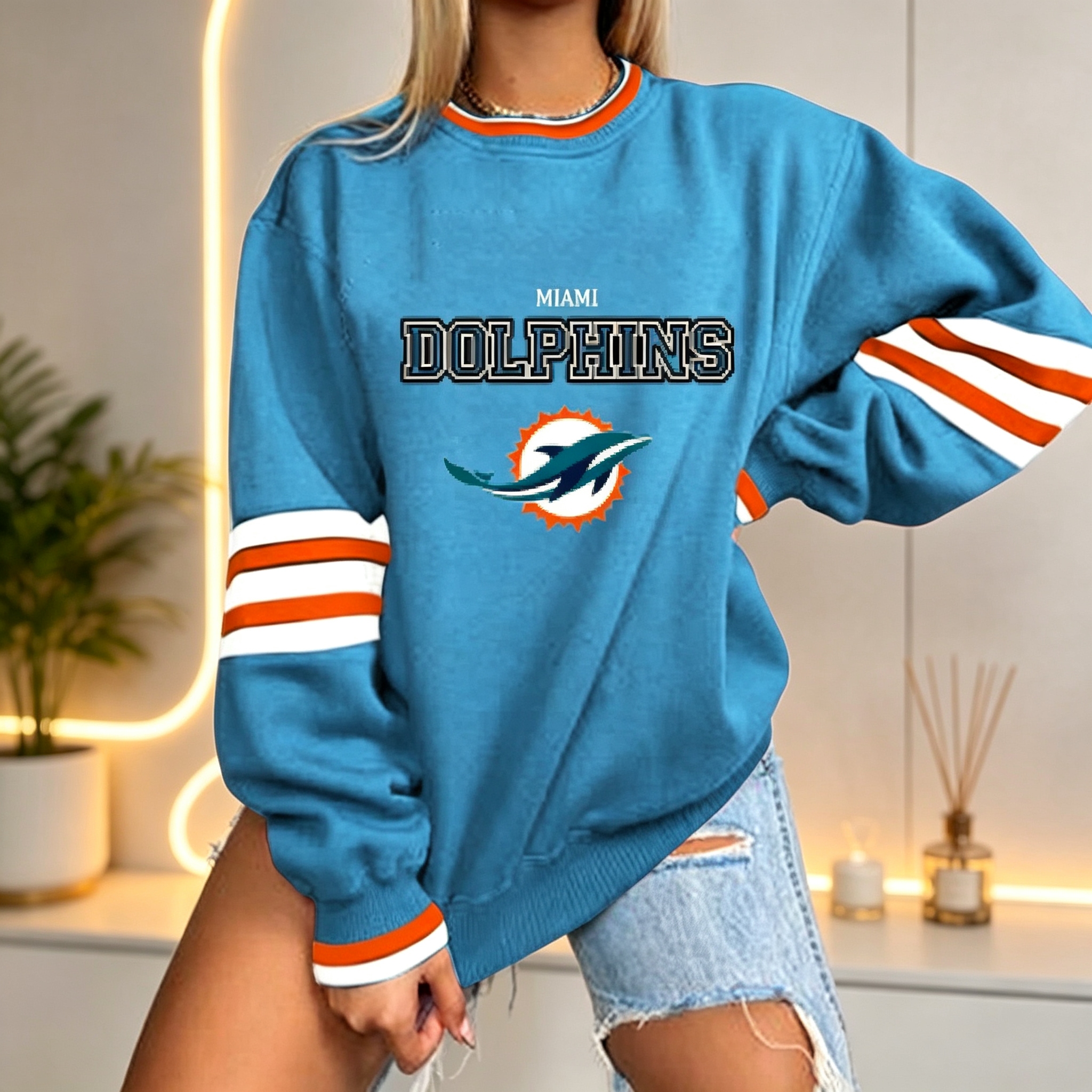 Wholesale of 2026 cross-border women's spring thin printed loose urban casual letter pattern round-neck pullover sweatshirts Item Picture