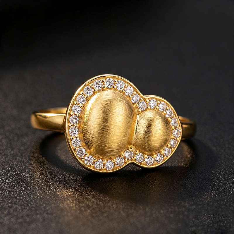 Calabaza dorada forma anillo de acero inoxidable anillo de plata para niños lazo accesorios de moda para el uso de la mano tendencia versátil Item Picture
