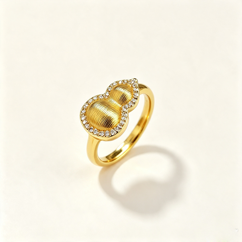Calabaza dorada forma anillo de acero inoxidable anillo de plata para niños lazo accesorios de moda para el uso de la mano tendencia versátil details Picture