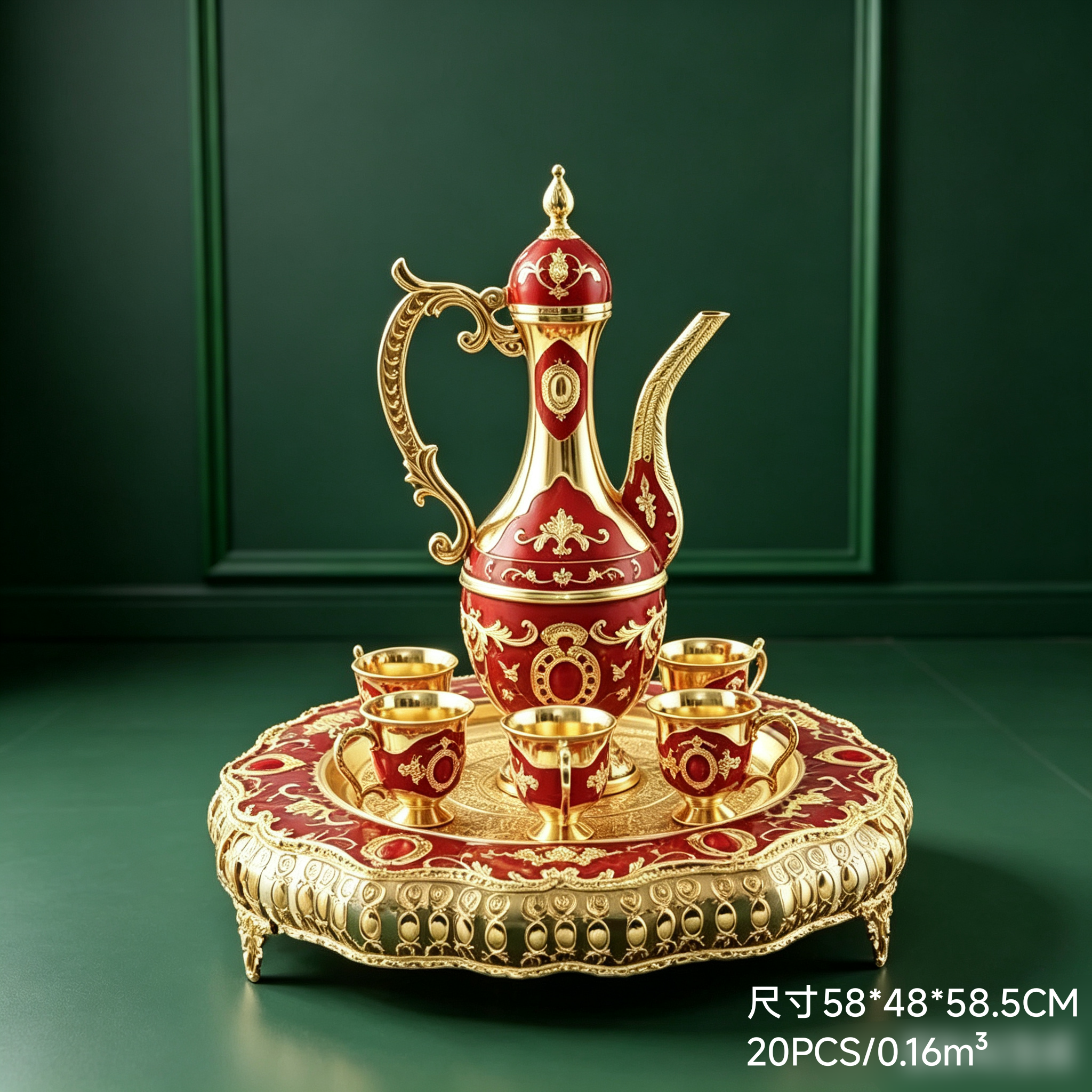 Small European-style wine vessel high plate