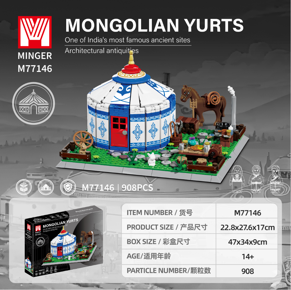 Colorful yurt building block models, a new version of Chinese trend, are all the rage in Muslim architecture