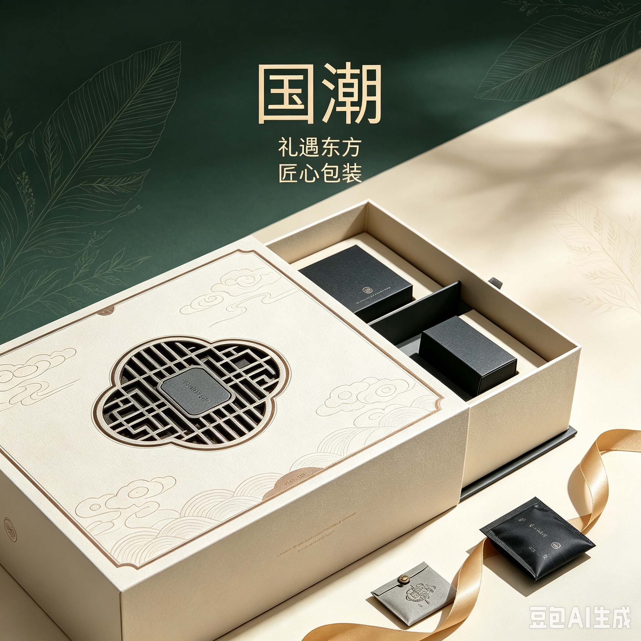 The black round gift box with a national trend is exquisitely packaged and an excellent gift. It is a universal type that is simple and elegant. 04