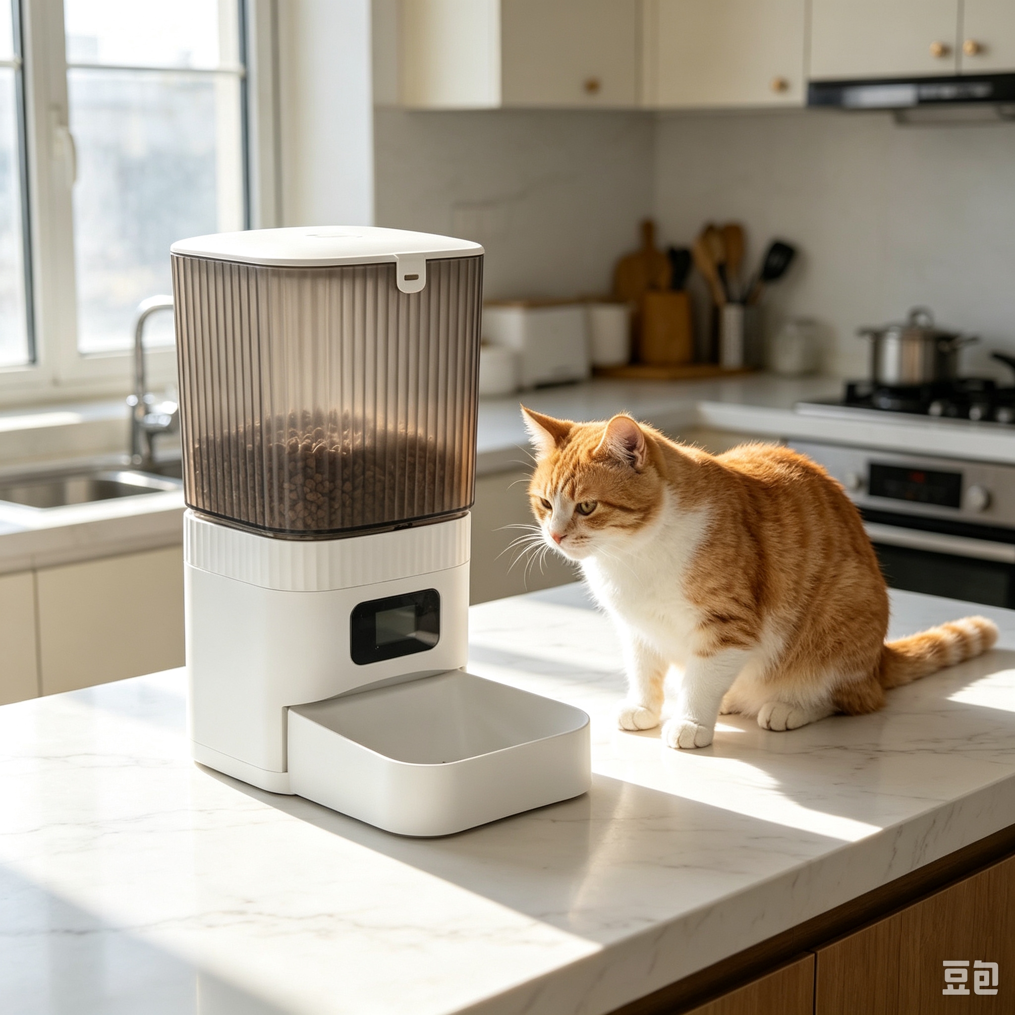 ABS 7L gran capacidad WiFi cámara temporizador automático pet feeder details Picture