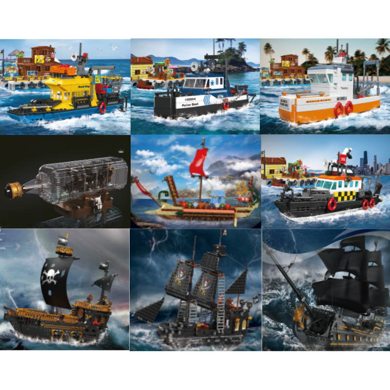 The ship series military series building block model set is suitable for children's assembly and enlightenment toy combinations Specification image
