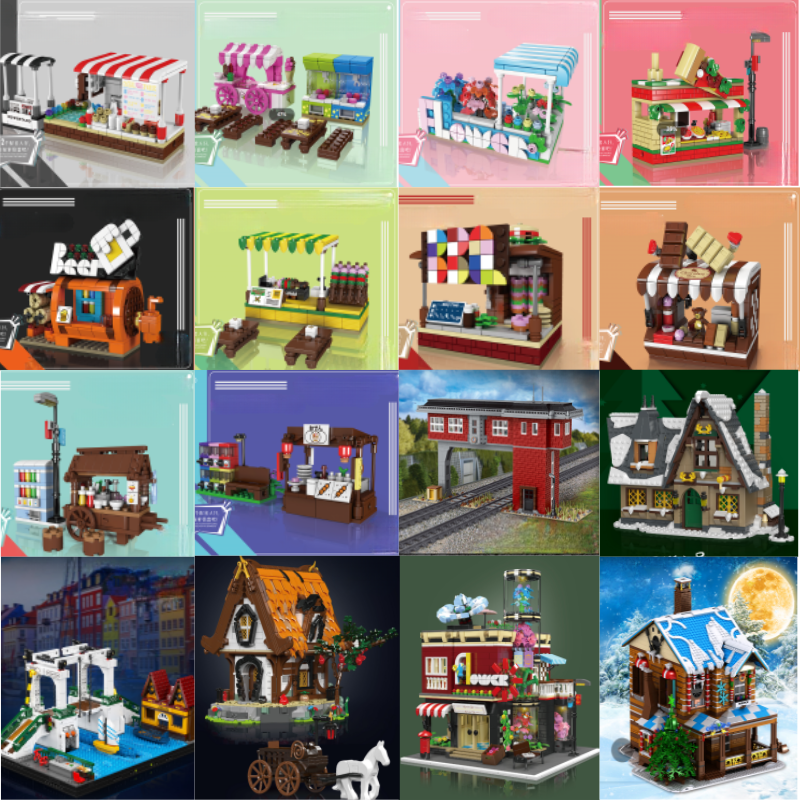 Serie de escenas serie de animales y plantas bloques inteligentes patchwork kestrel milenario Xinz caja de embalaje de juguetes creativos juegos de puzzle para niños - 2