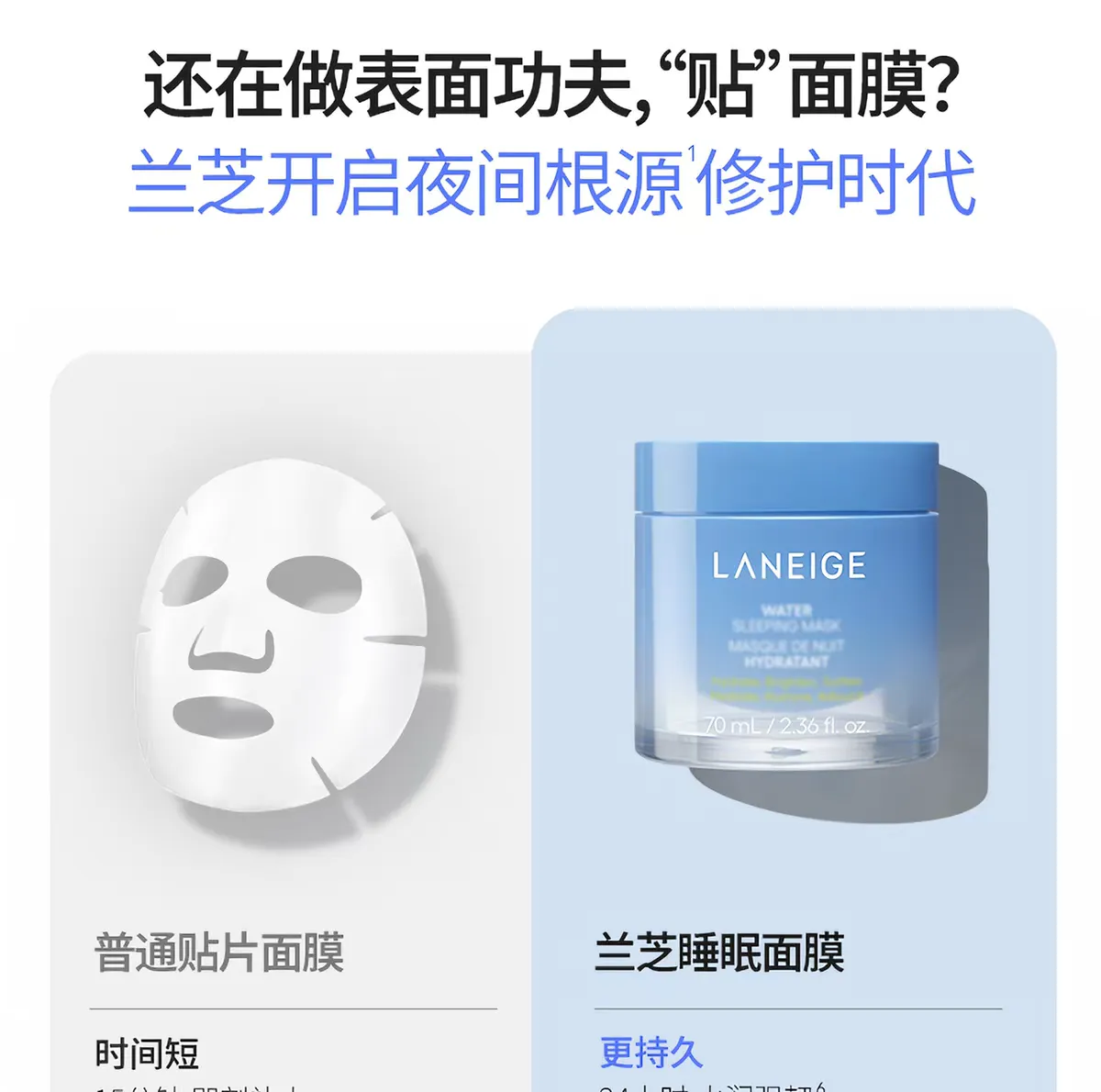 Laneige Hydrating Repairing Sleep Mask 70ml Moisturizing, Nourishing, Gentle Repairing, Brightening and Fine Application Mask detail image 3