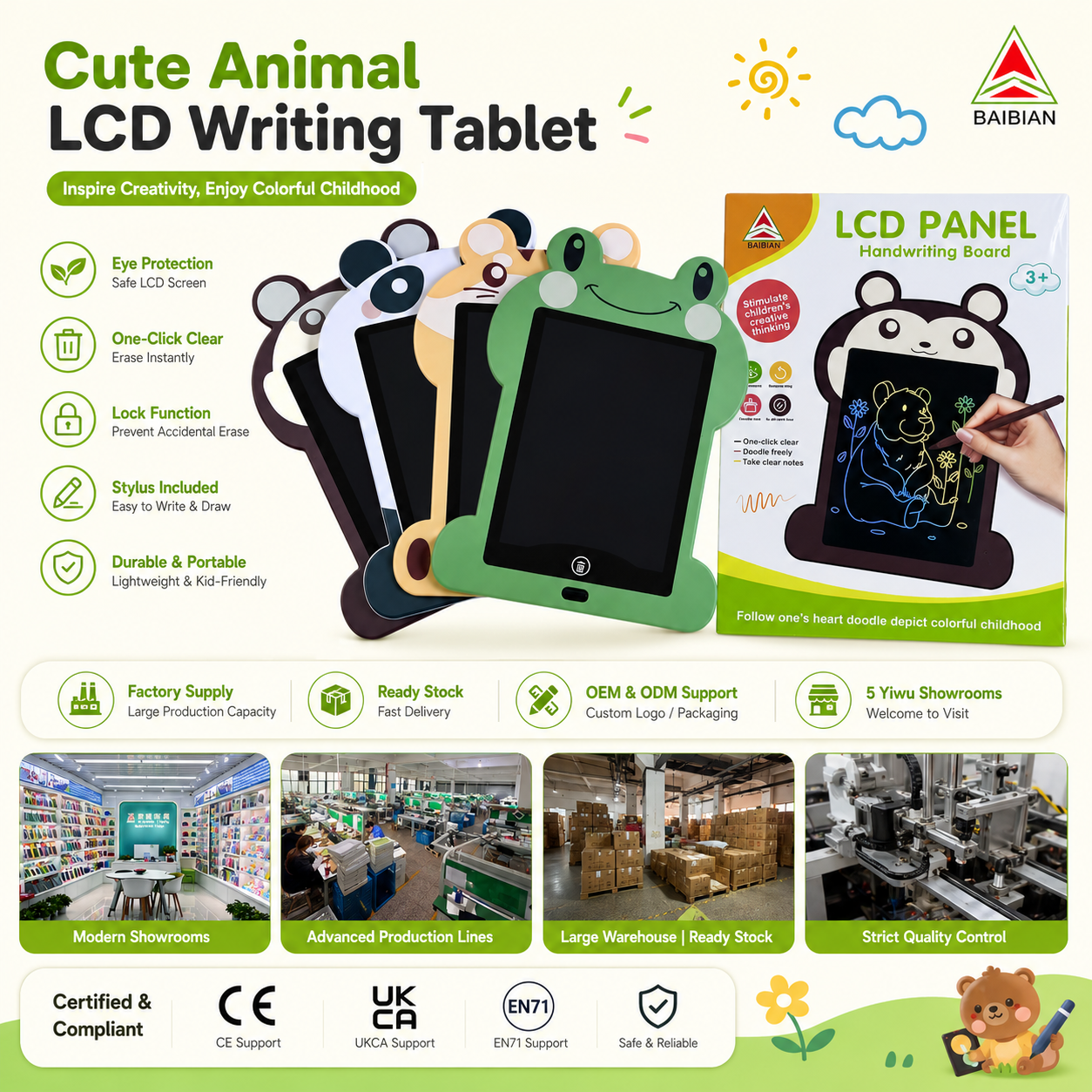 BB9010C factory direct supply LED color cartoon LCD drawing board children's creative graffiti toy Item Picture