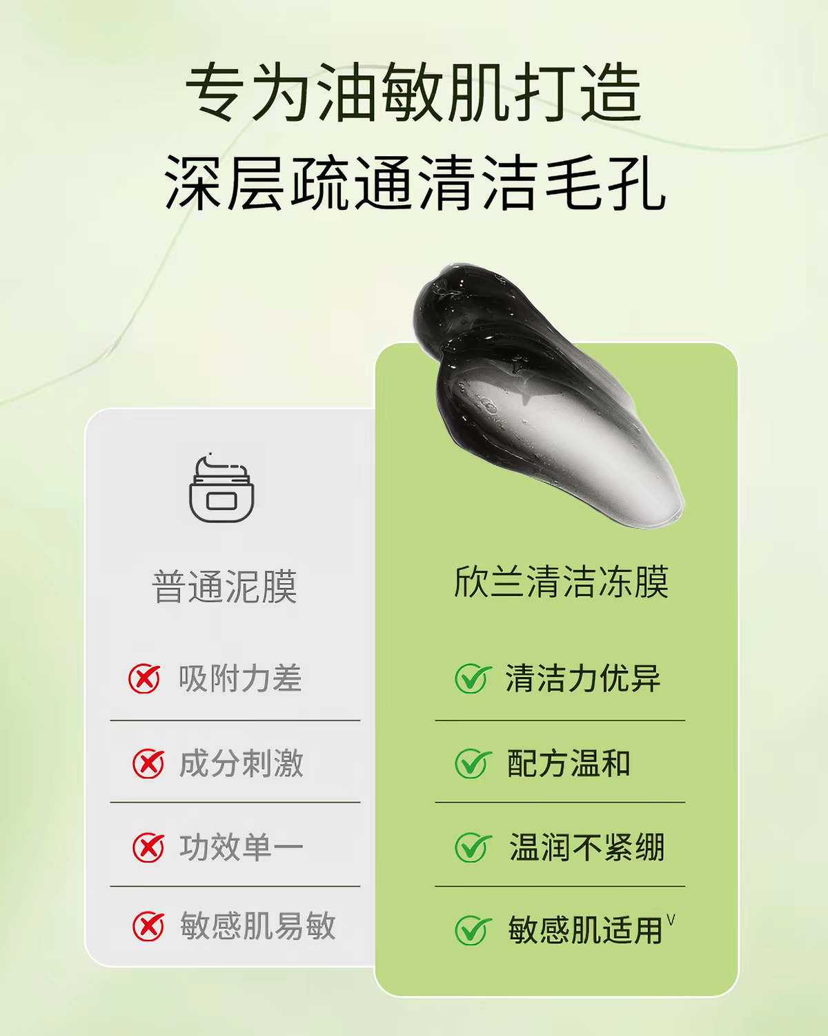 Xinlan Cryogenic Cleansing Mask, Taiwan Xinlan Duomekaya Cryogenic Cleansing Cleansing Mask, application-based Mud Mask for Hydrating, Acne Removal and Deep Pore Cleansing, 225g detail image 2