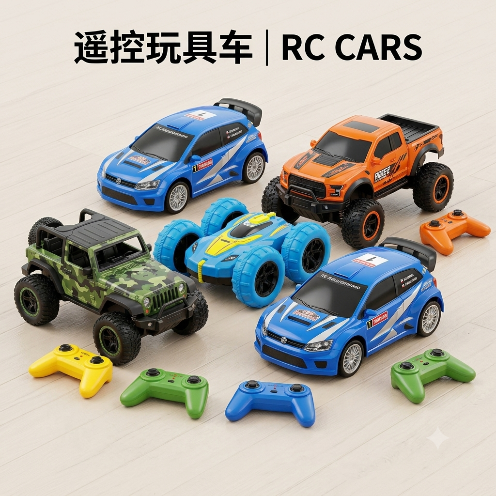 Colorful remote-controlled children's go-kart toy cars, fun racing cars, remote-controlled cars, children's toy gifts